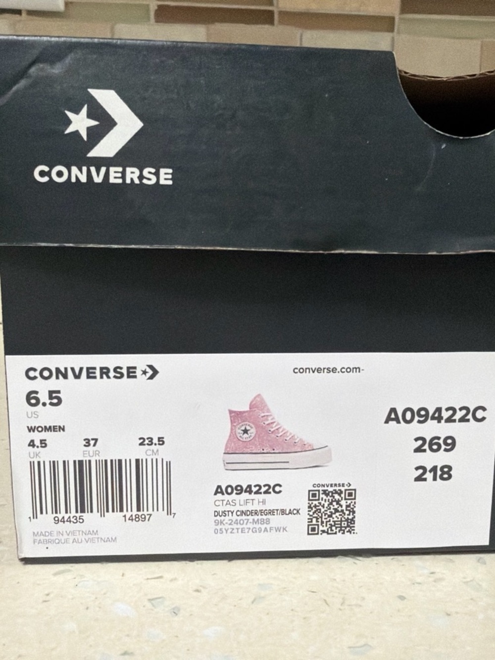 Converse chuck Taylor High Top Sneakers in Dusty Rose Speckle - Picture 2 of 5